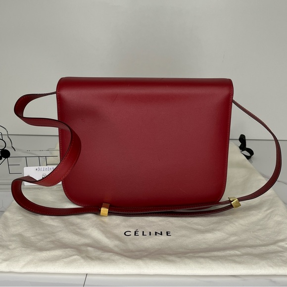 Celine Medium Classic Box-Red - Picture 2 of 5